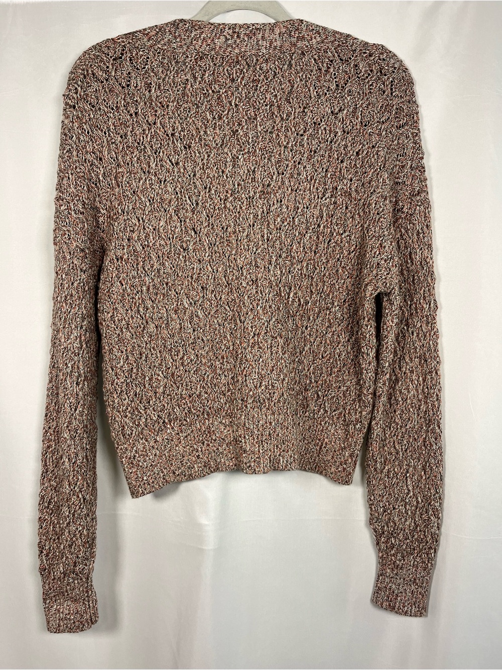Veronica beard gio variegated v neck textured tonal knit cardigan sz s EUC - Picture 6 of 8